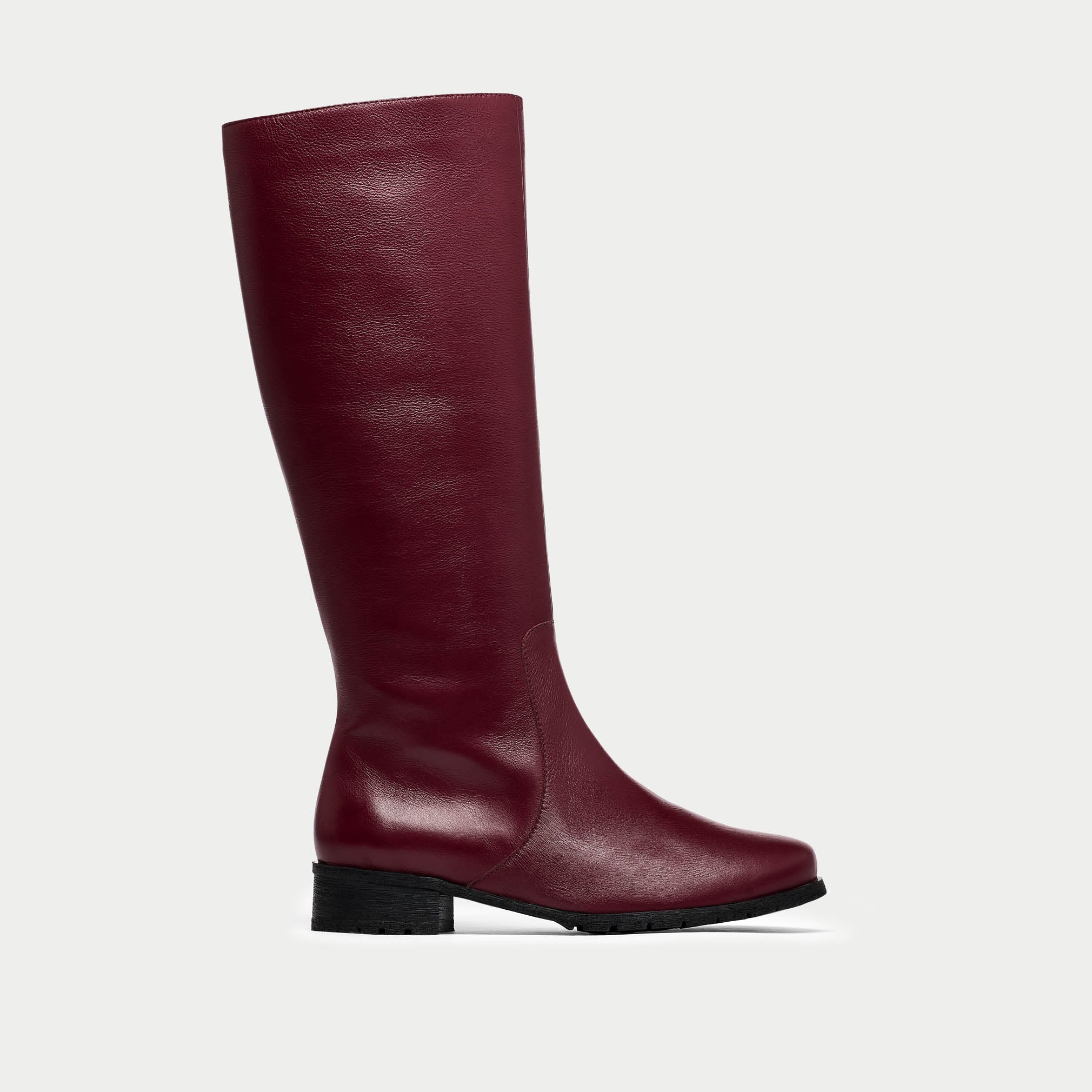 Bella - Cherry Leather Boots