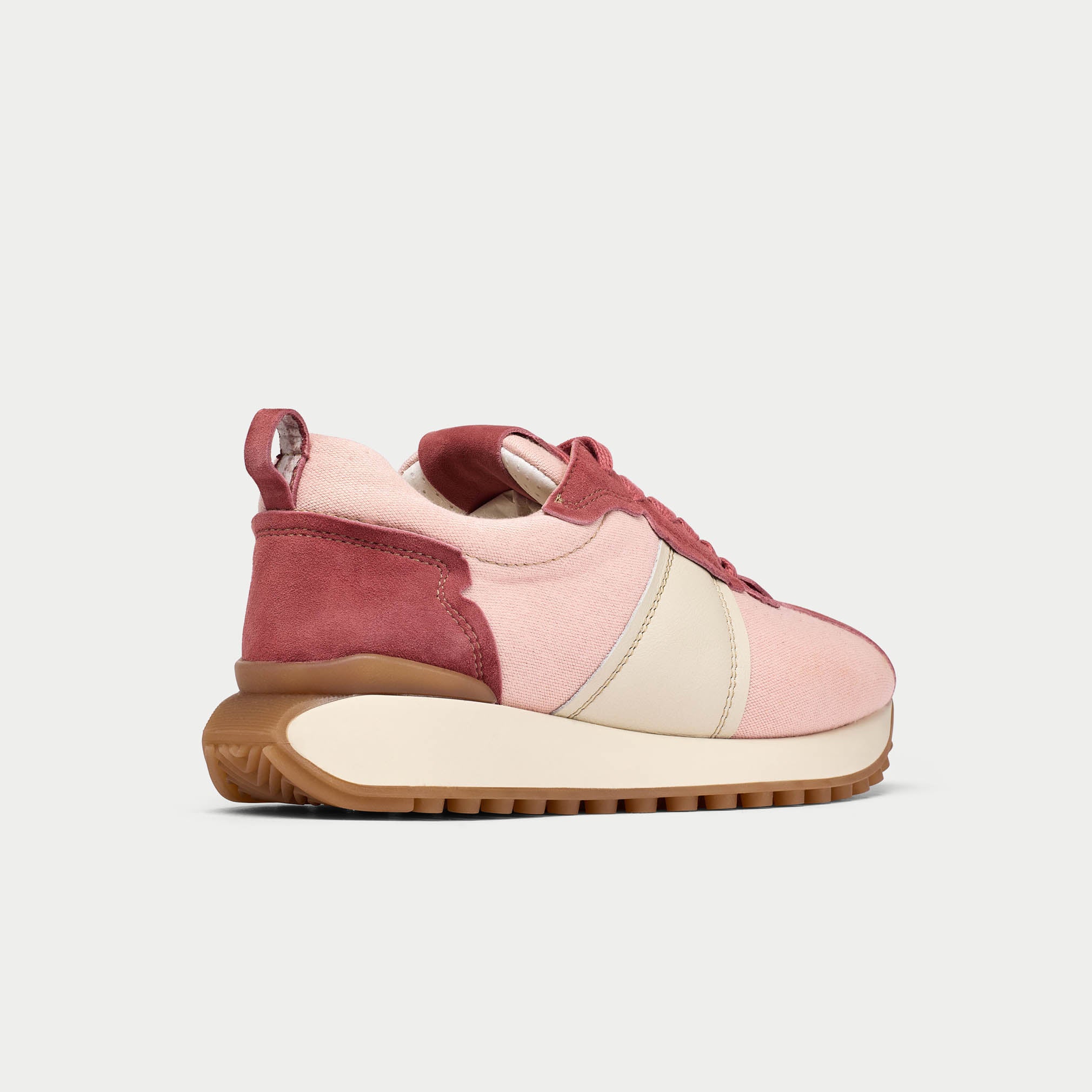 cosmos pink trainers for bunions back/side view