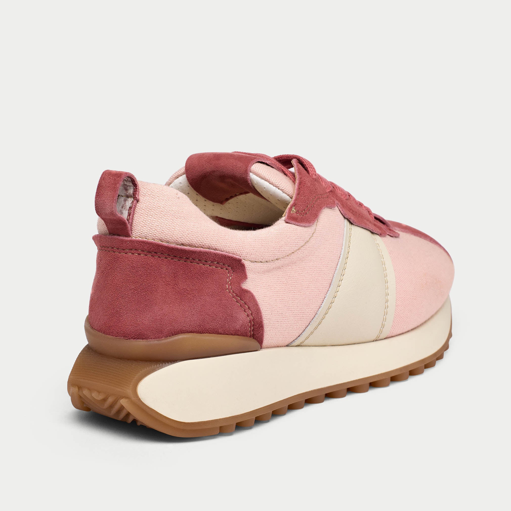 cosmos pink trainers for bunions heel close up