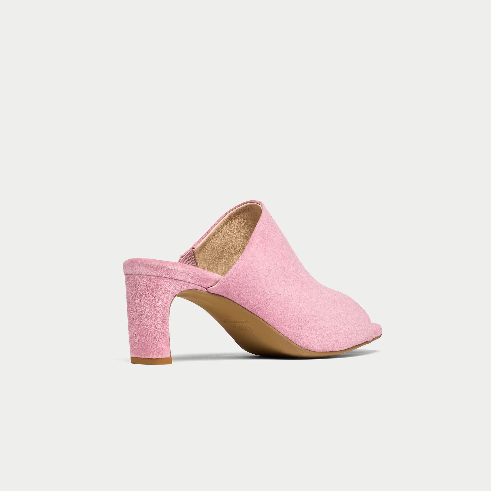 Debbie - Pink Suede Mules