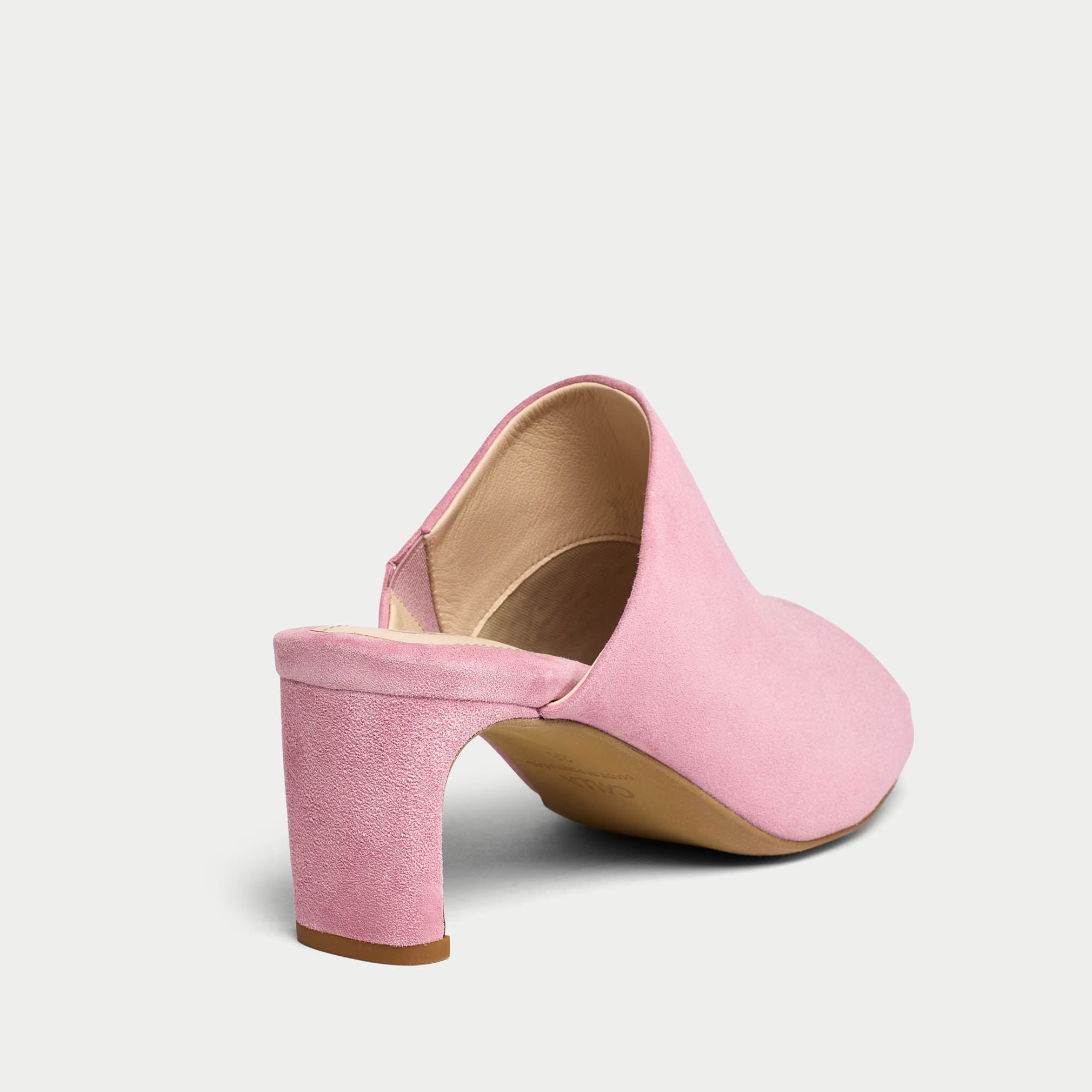 Debbie - Pink Suede Mules