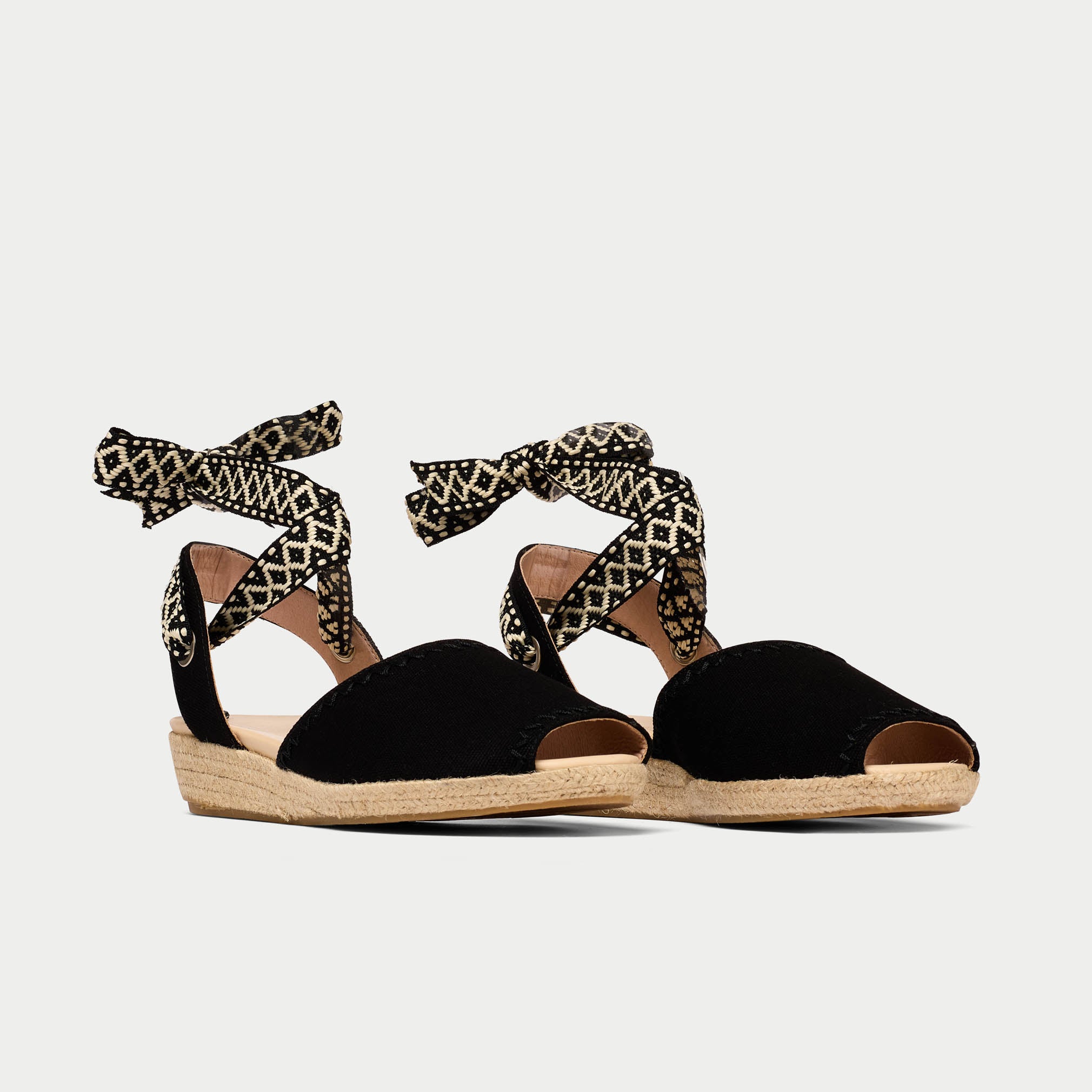Evelyn black espadrill pair