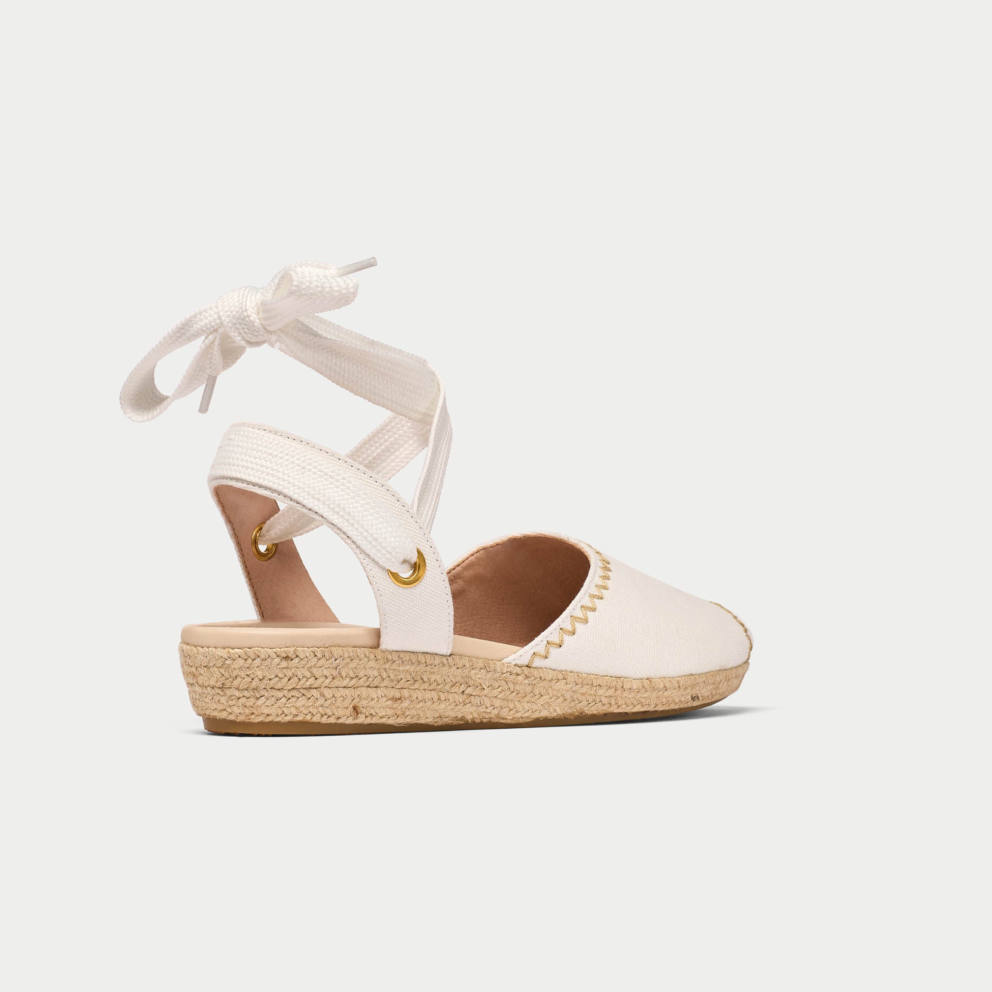Evelyn white espadrill back/side view