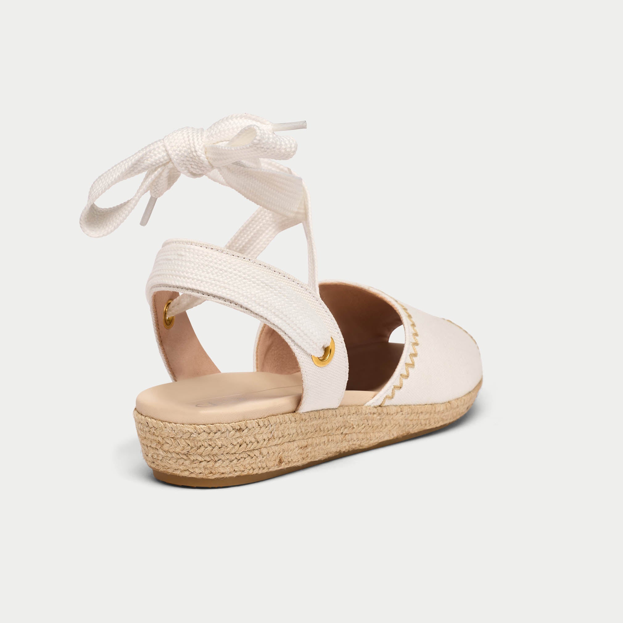 Evelyn white espadrill back/side view