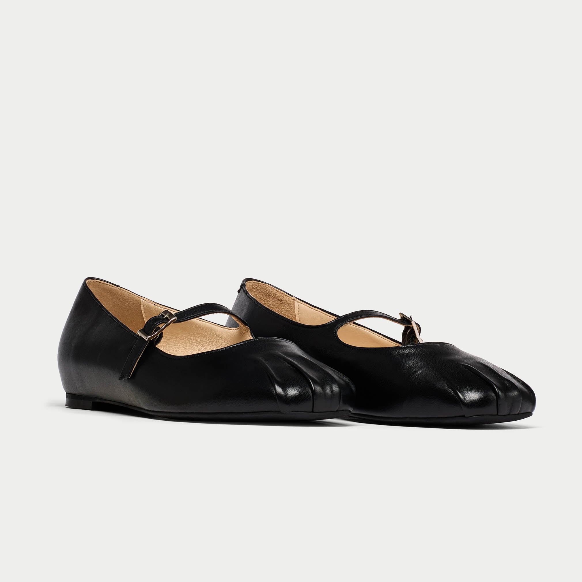 rosemary black ballerinas pair
