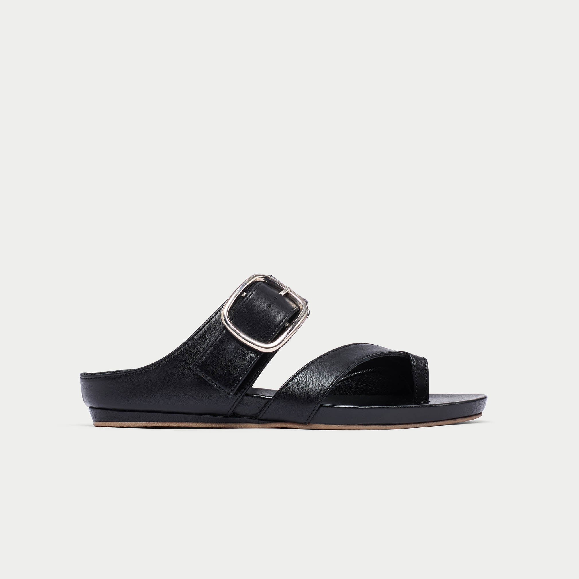 Ruby - All Black Leather Sandals