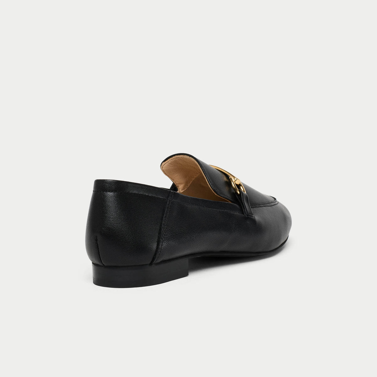 Ada - Black Leather Loafers