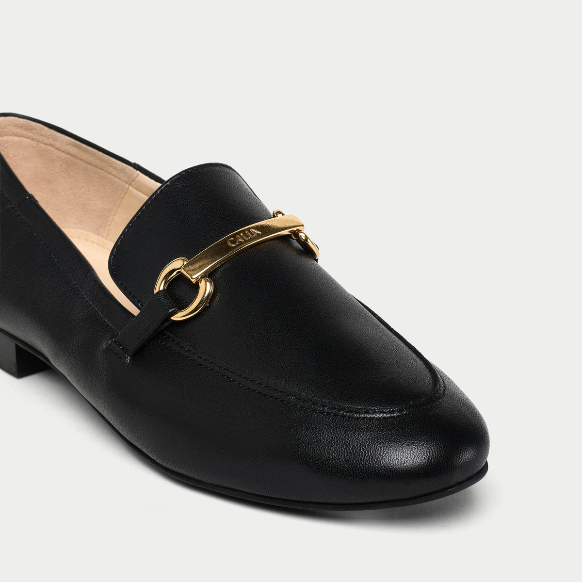 Ada - Black Leather Loafers