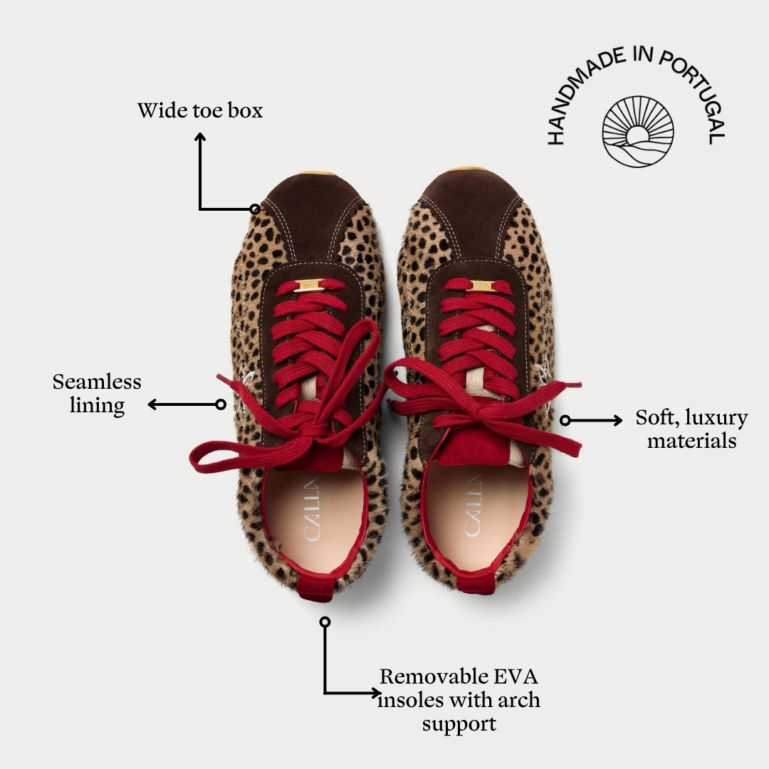 Aurora - Cheetah Wide Fit Trainers