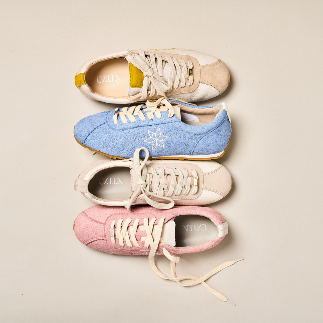 Star - Cherry Suede Wide Fit Sneakers
