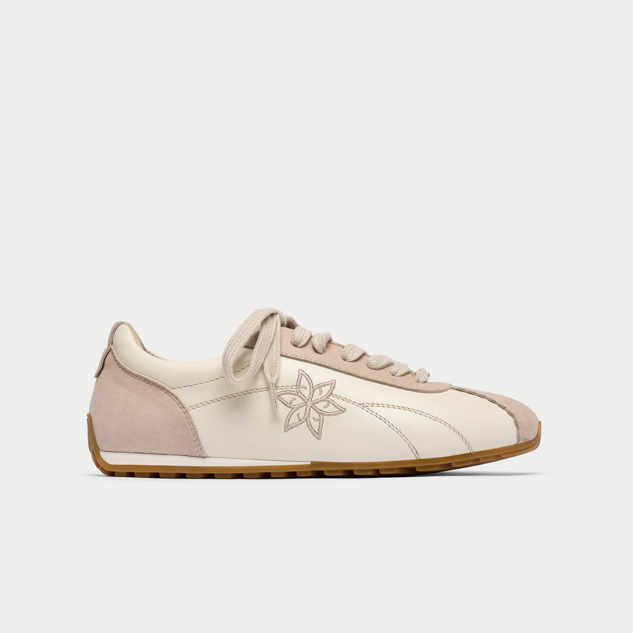 Aurora - Natural Oat Wide Fit Trainers