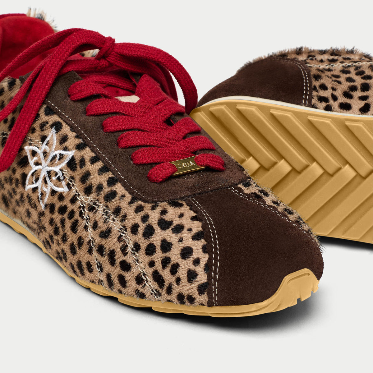 Aurora - Cheetah Wide Fit Trainers