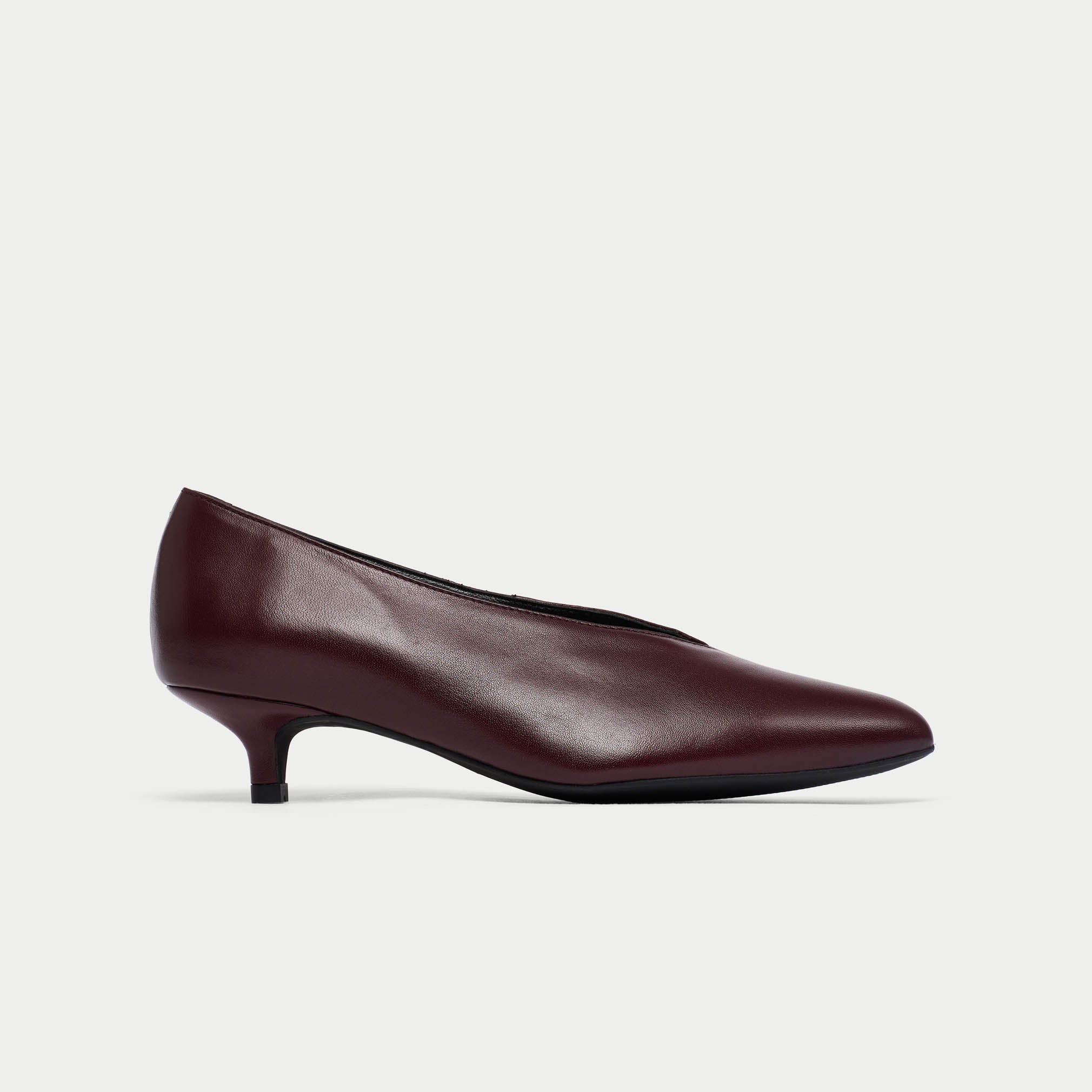 Courtney - Burgundy Leather Courts