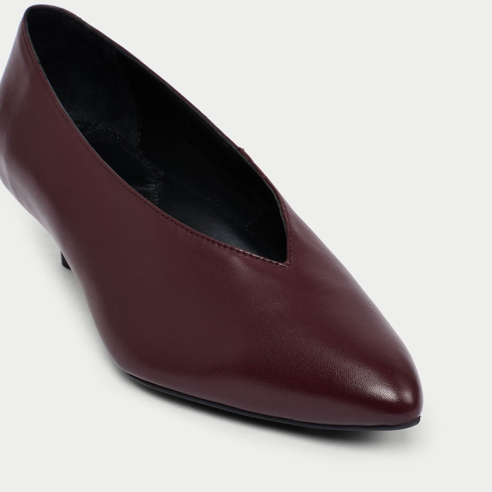 Courtney - Burgundy Leather Courts