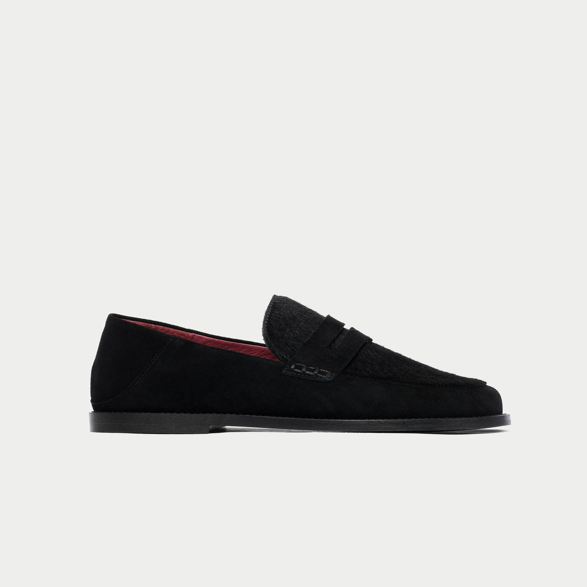Josette - Black Pony Effect Loafers