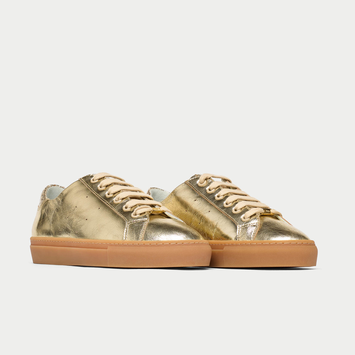 Star - Champagne Scaled Metallic Wide Fit Trainers