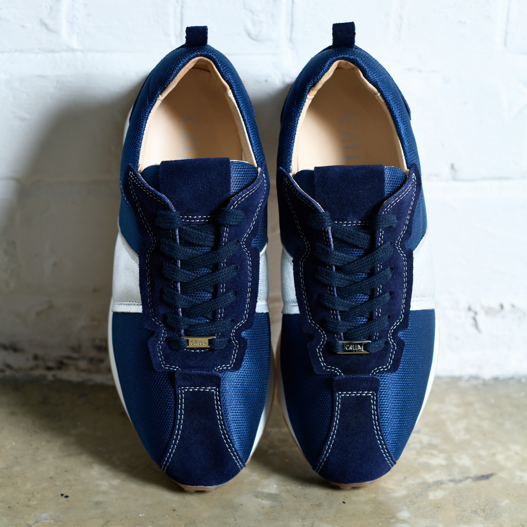cosmos navy trainers for bunions photography top view