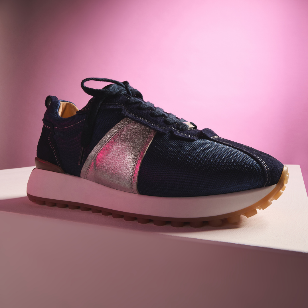 cosmos navy trainers for bunions photography side view