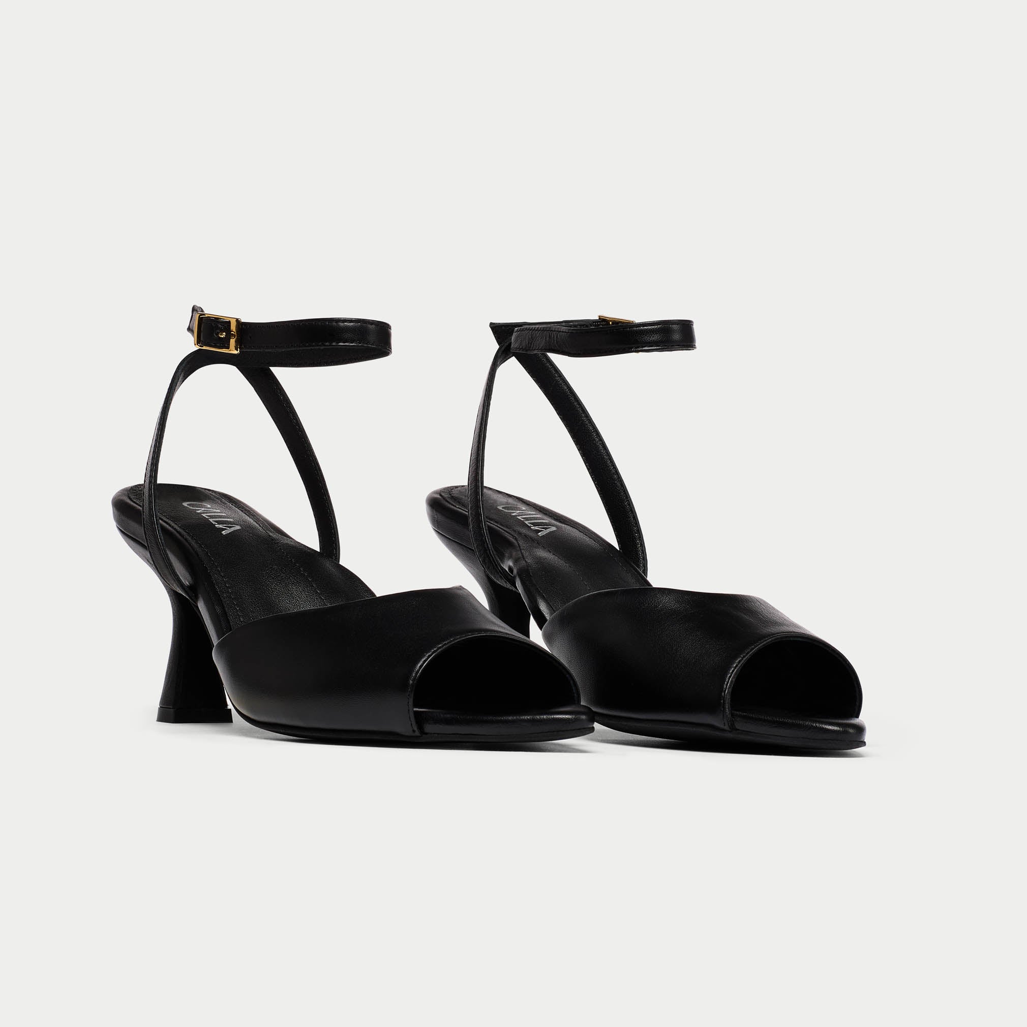 pair of black heels