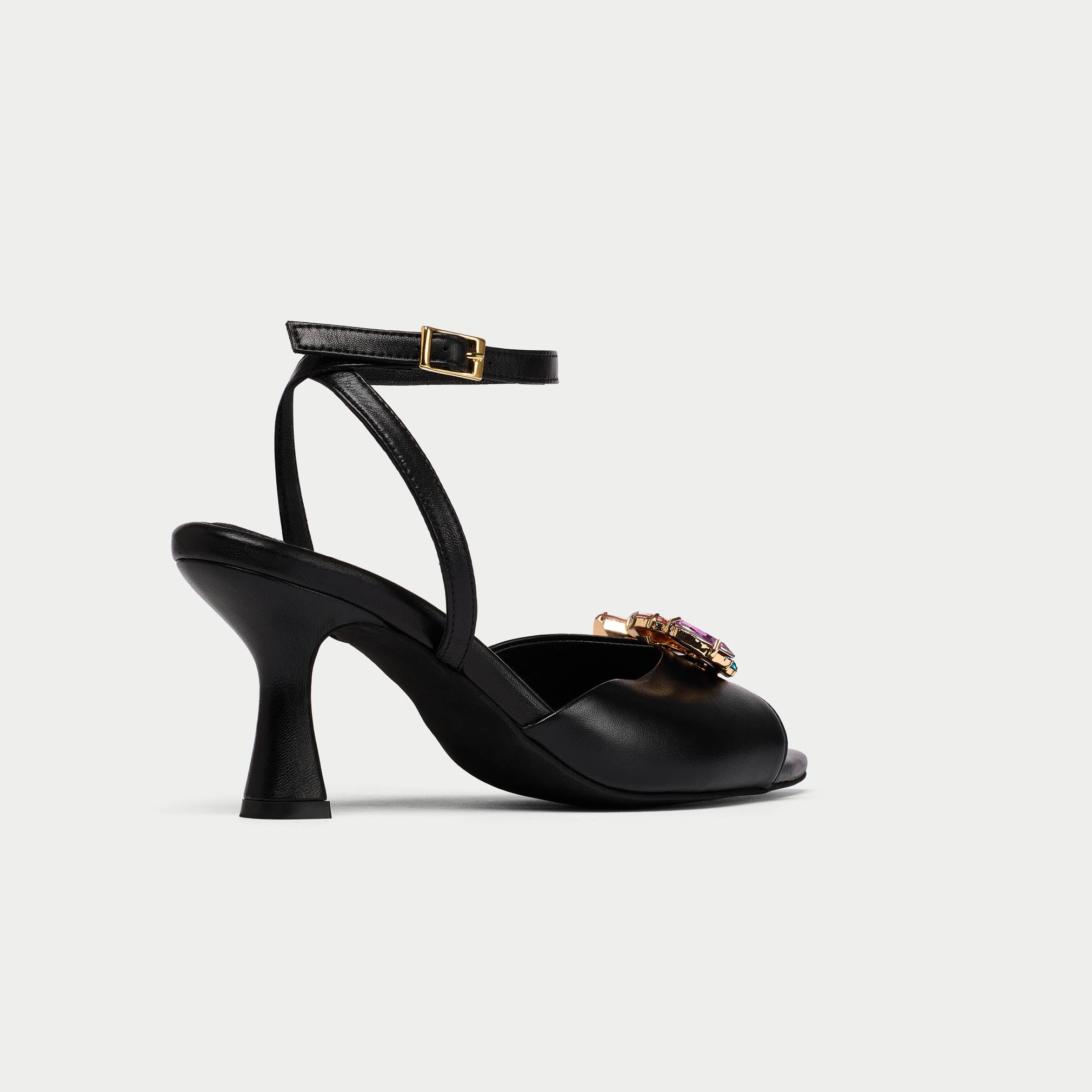 back view of black heel