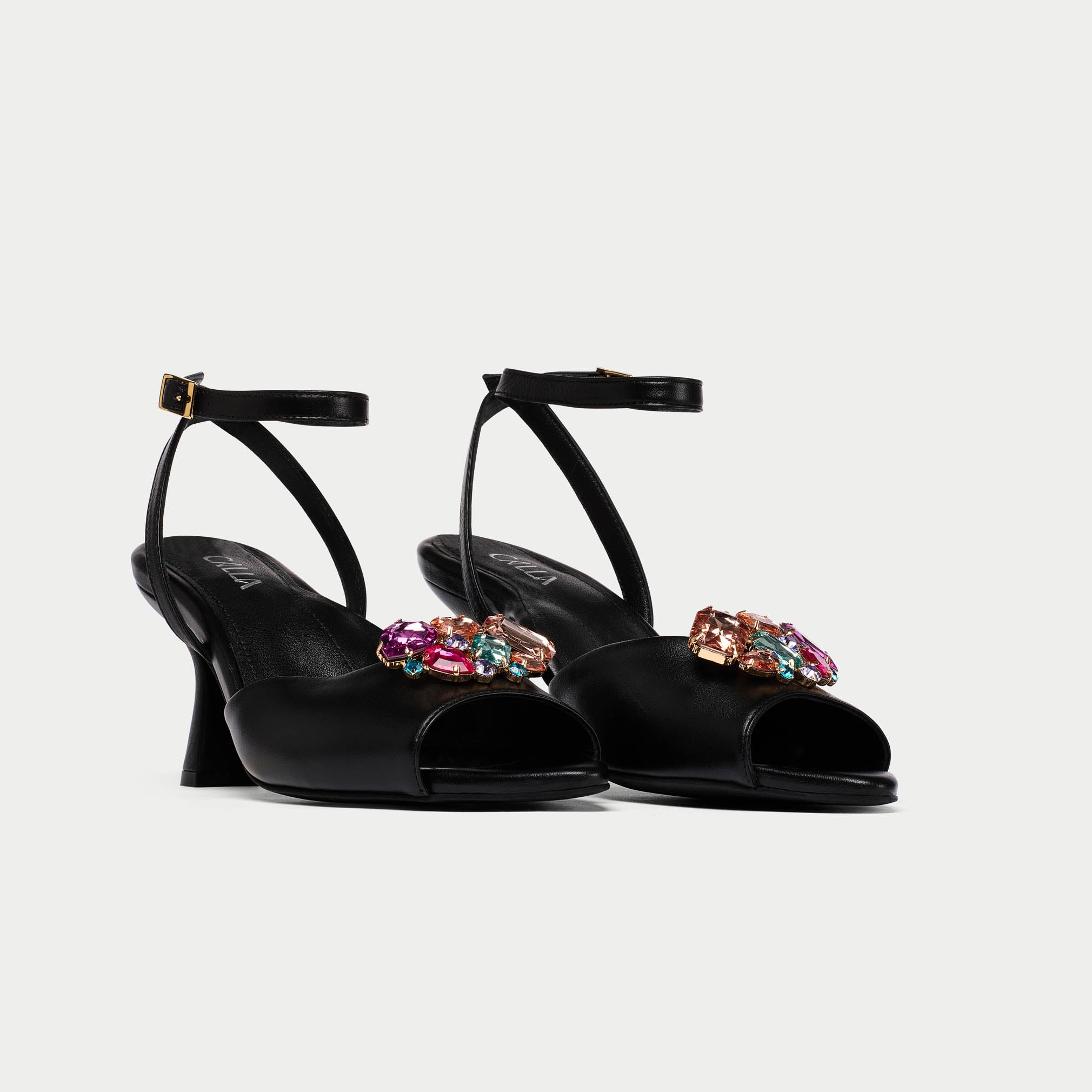 pair of black heels
