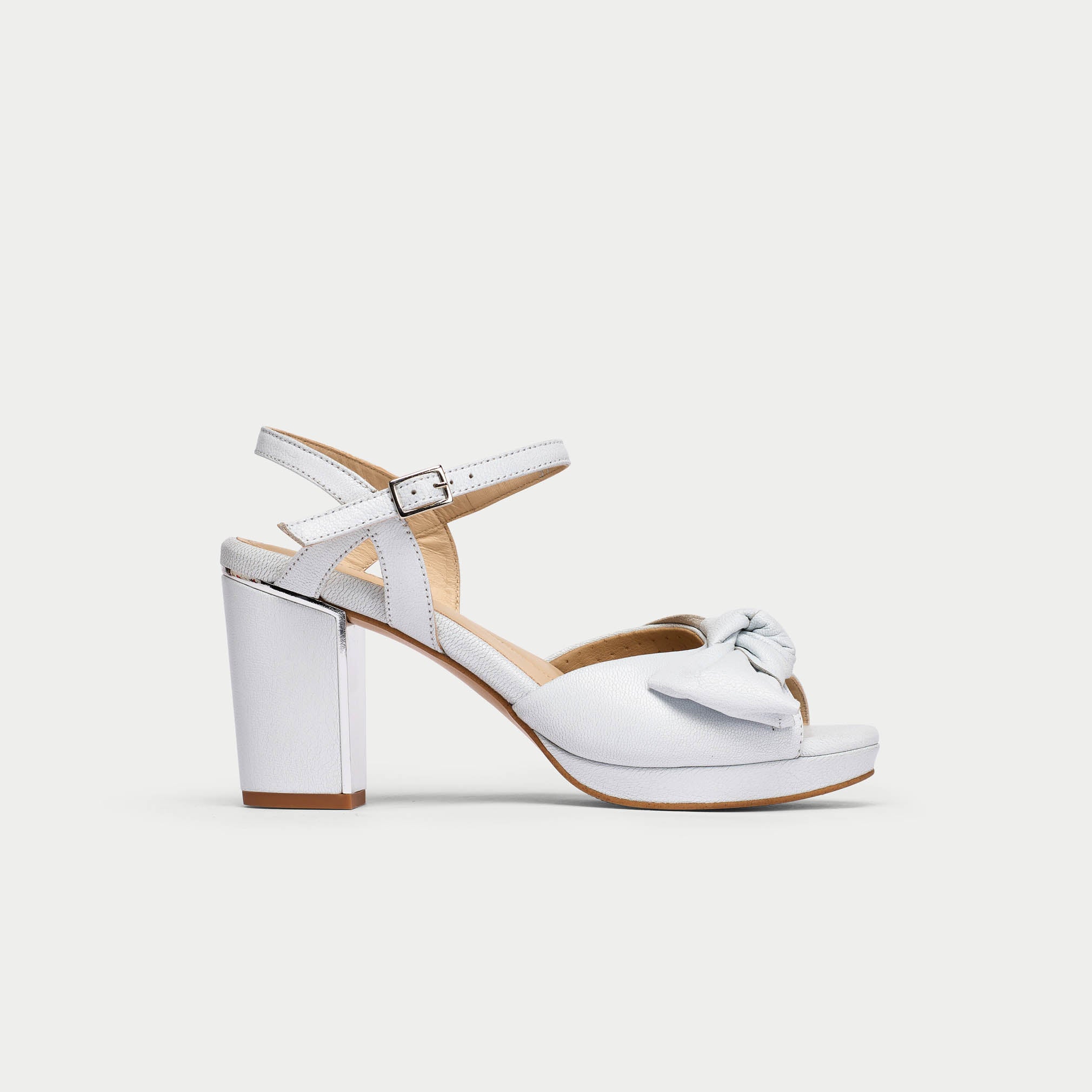 Calla Shoes Lizzie White leather high heel