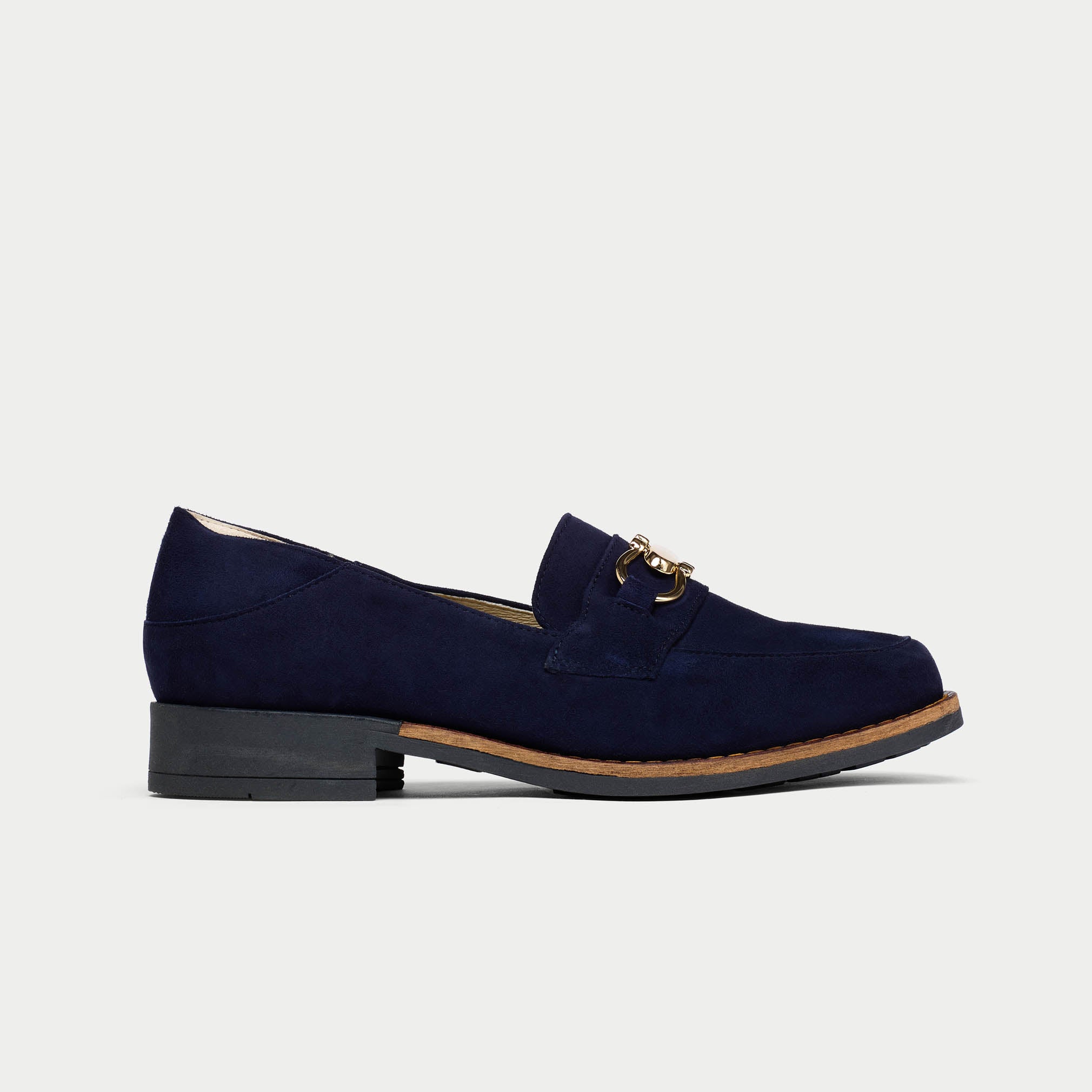 Meredith - Navy Suede Loafers