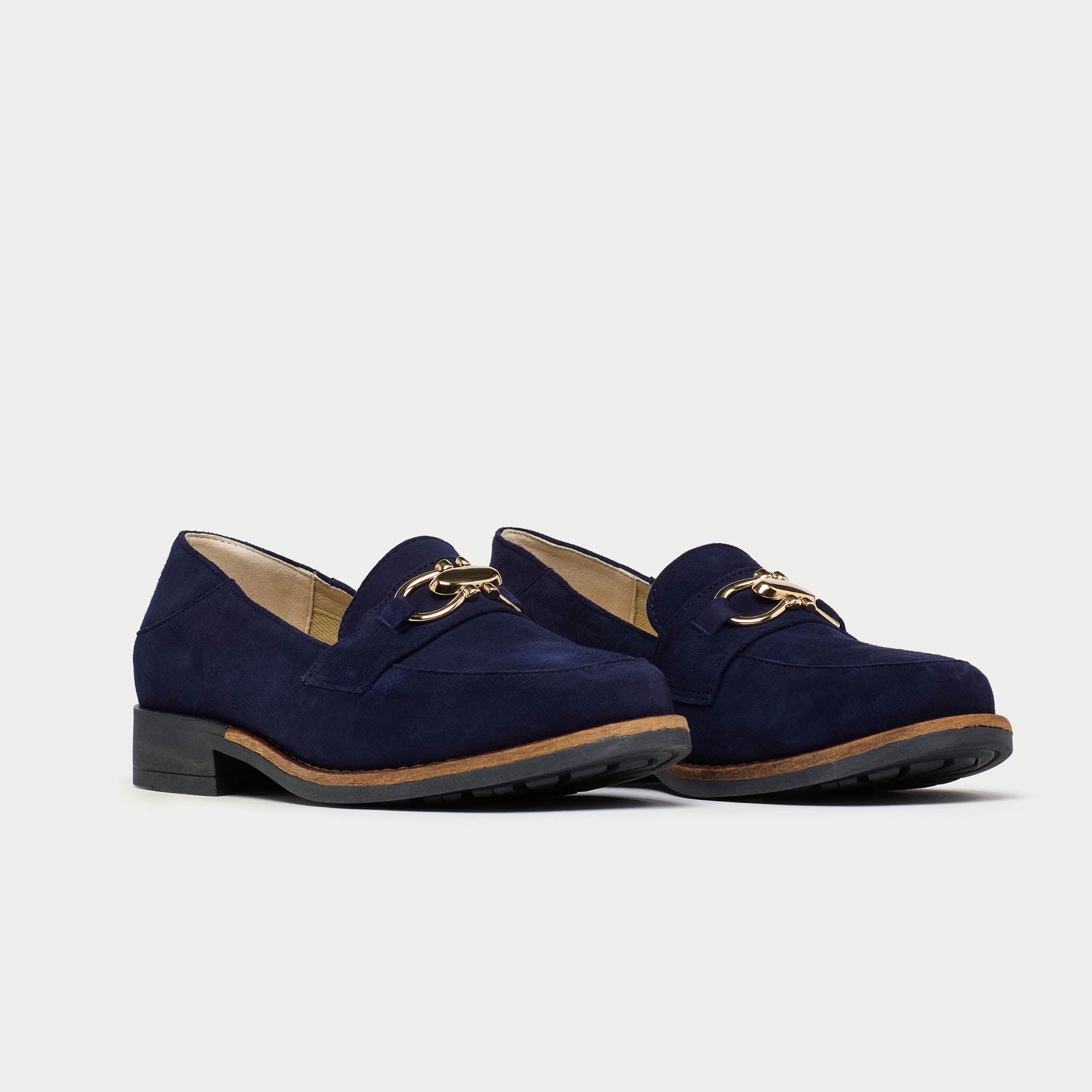 Meredith - Navy Suede Loafers