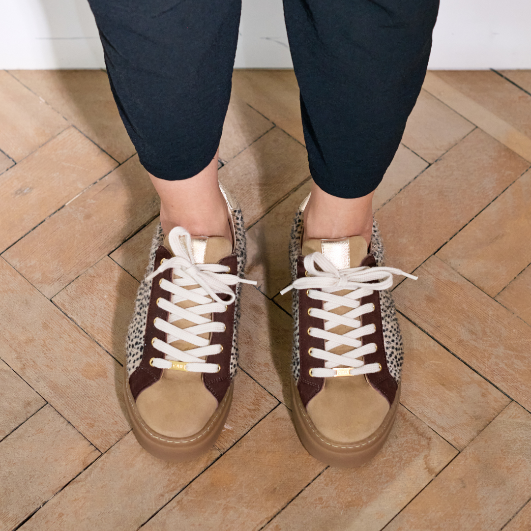 Neptune - Cheetah Wide Fit Trainers