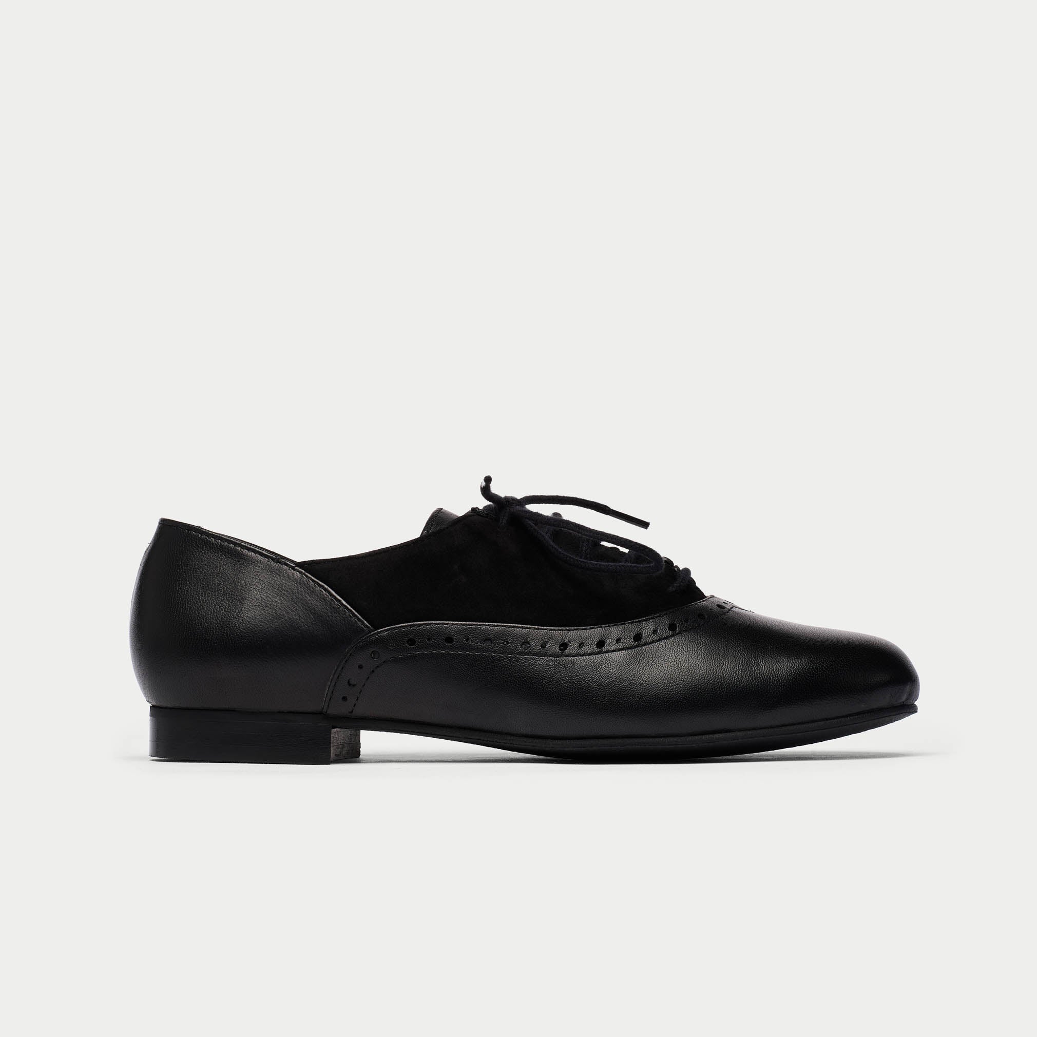 Ophelia - Black Leather Brogues