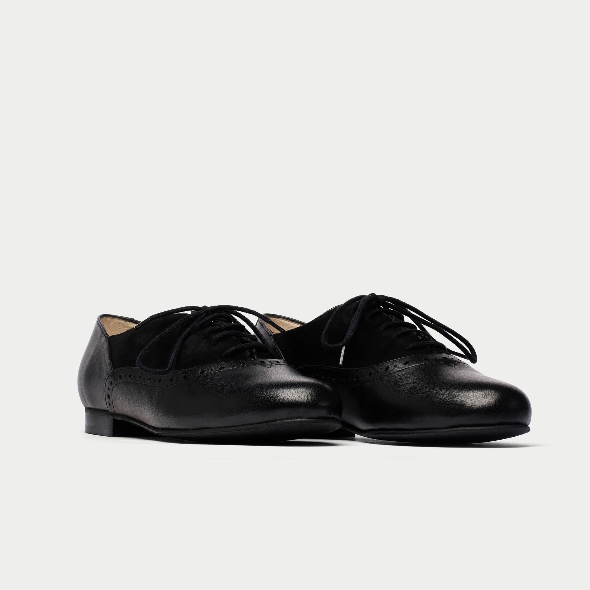 Ophelia - Black Leather Brogues