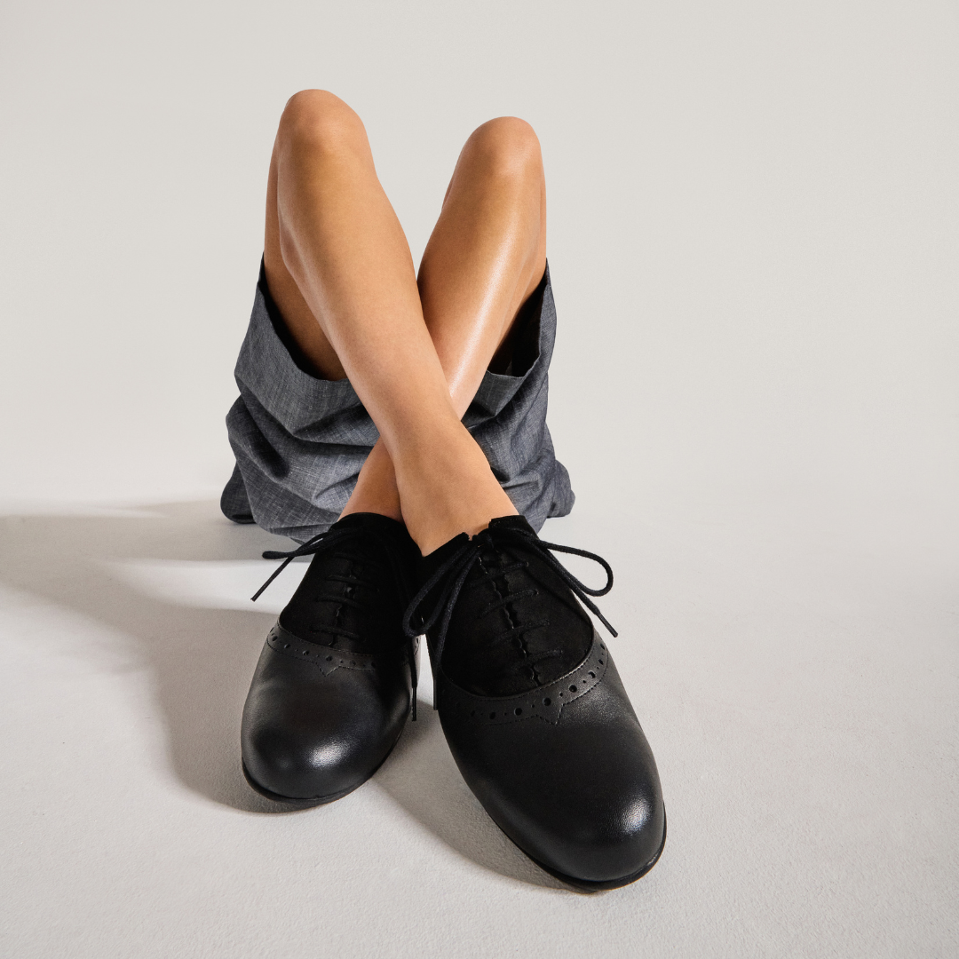 Ophelia - Black Leather Brogues