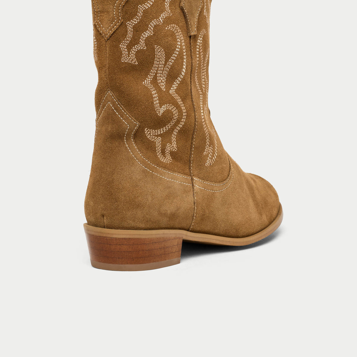 Savannah - Honey Suede Cowboy Boots