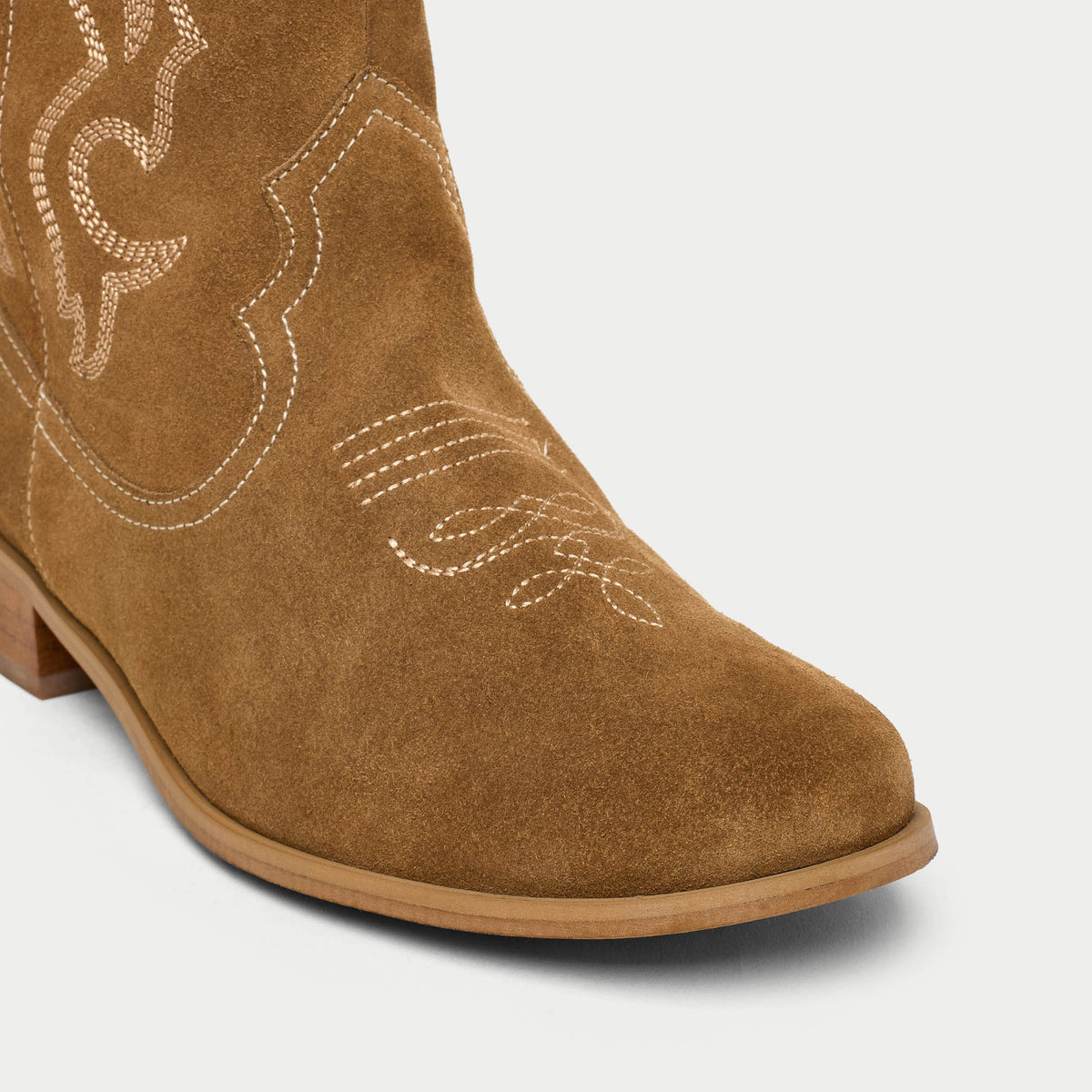 Savannah - Honey Suede Cowboy Boots