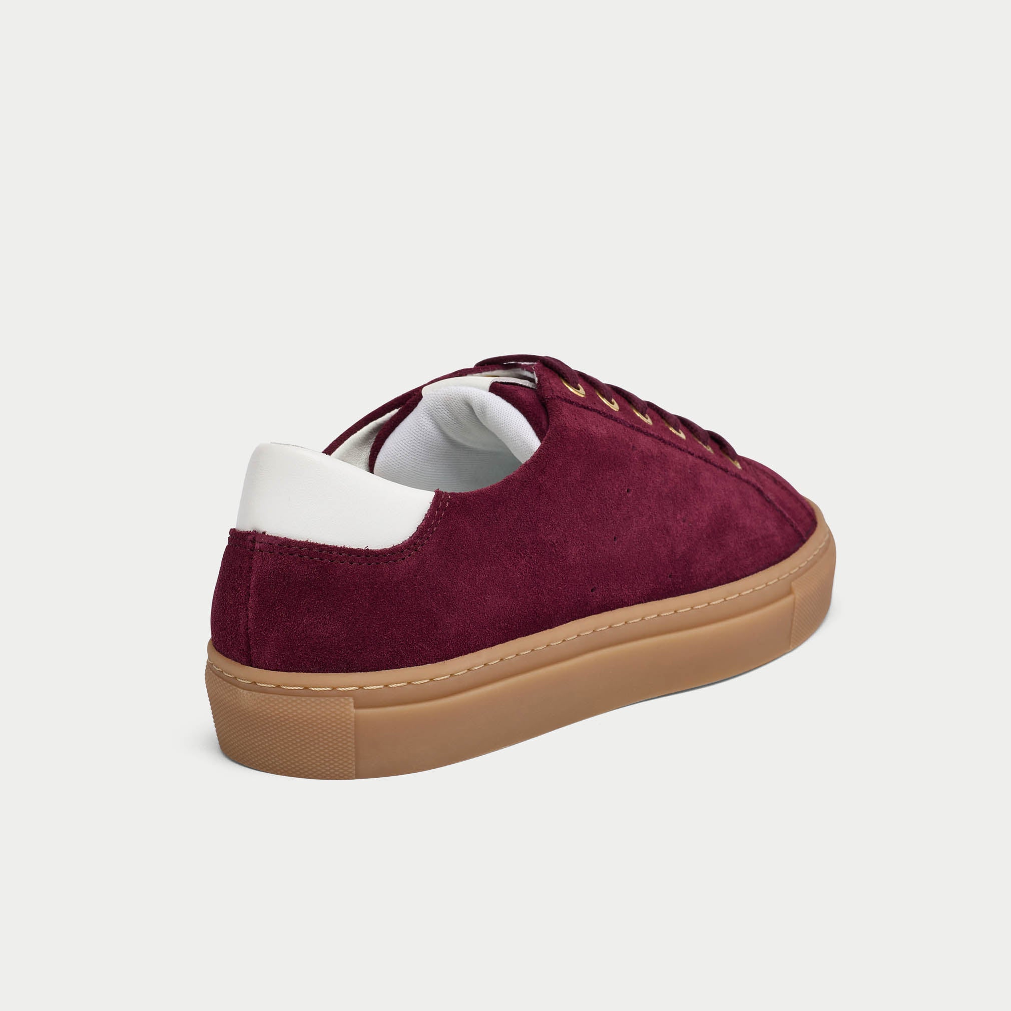 star cherry sneakers with tan soles heel close-up