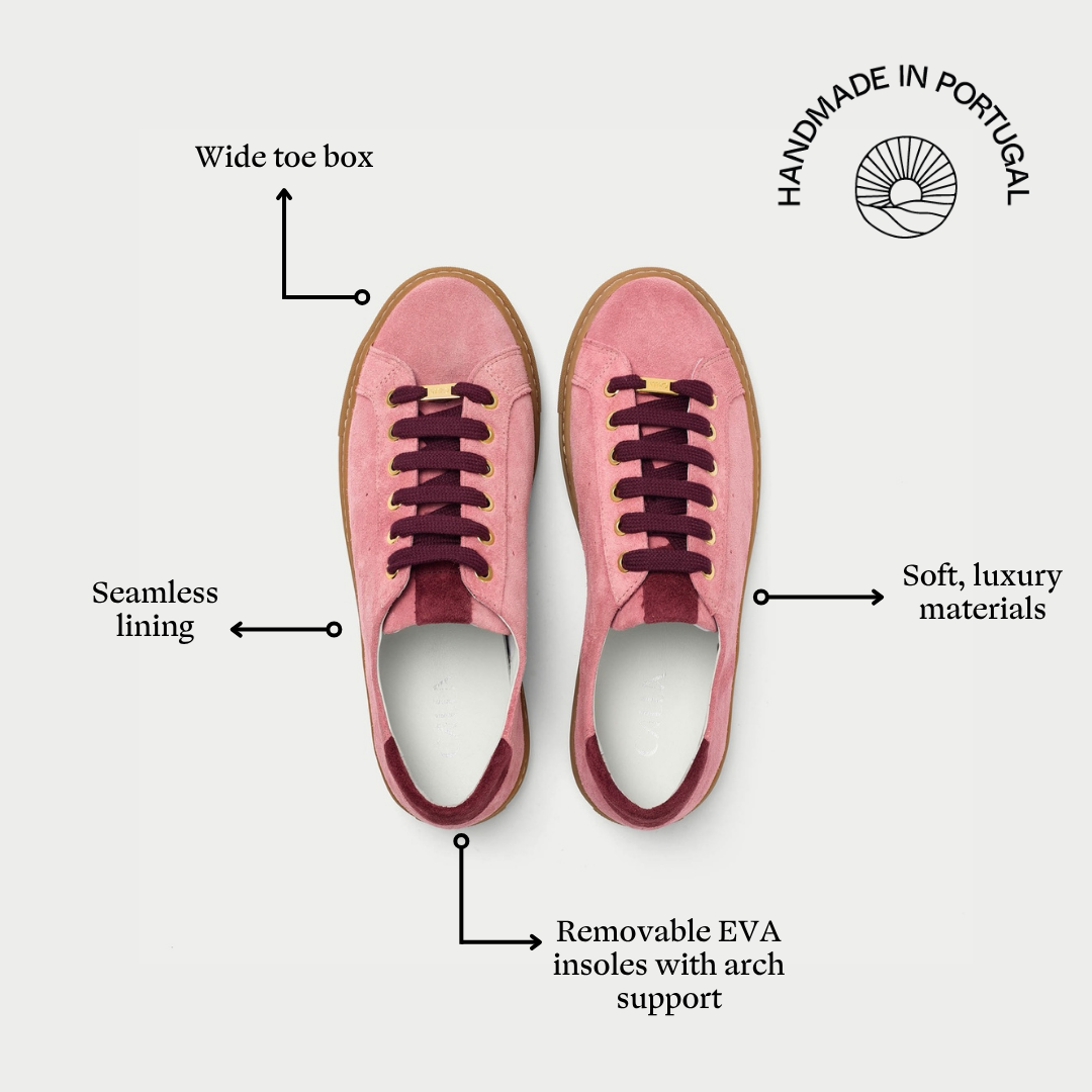 Star - Mauve Suede Wide Fit Trainers