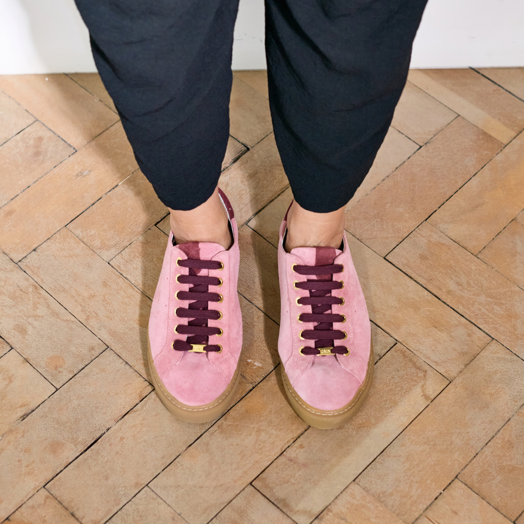Star - Mauve Suede Wide Fit Trainers