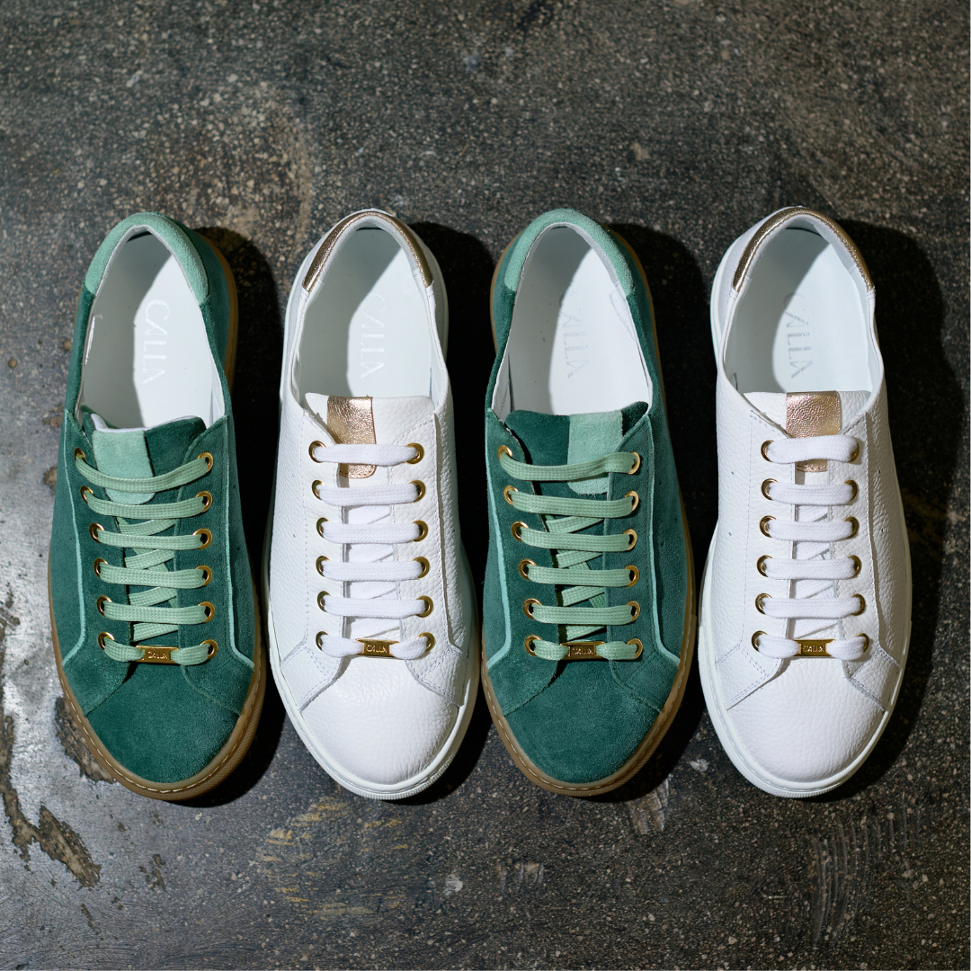 Star - Teal Suede Wide Fit Trainers