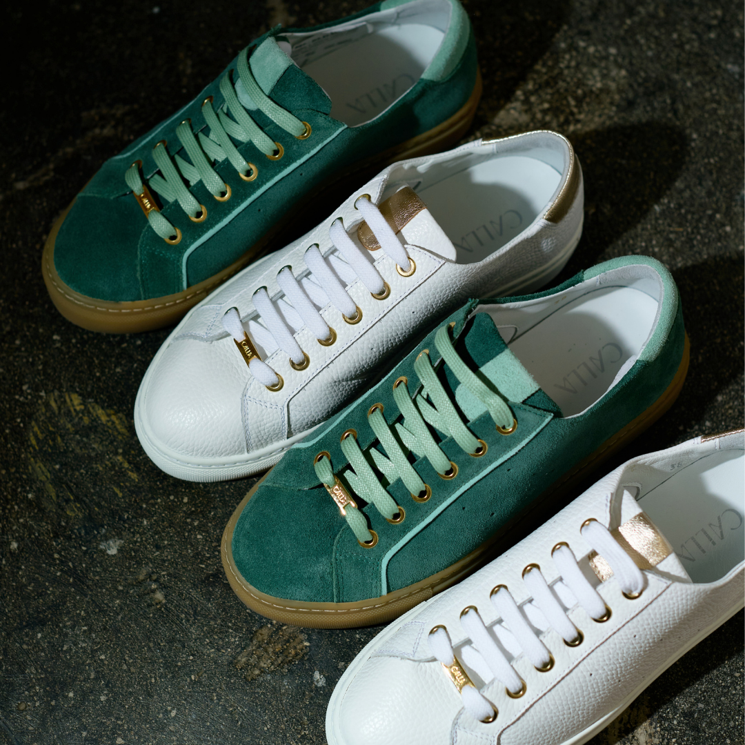 Star - Teal Suede Wide Fit Trainers