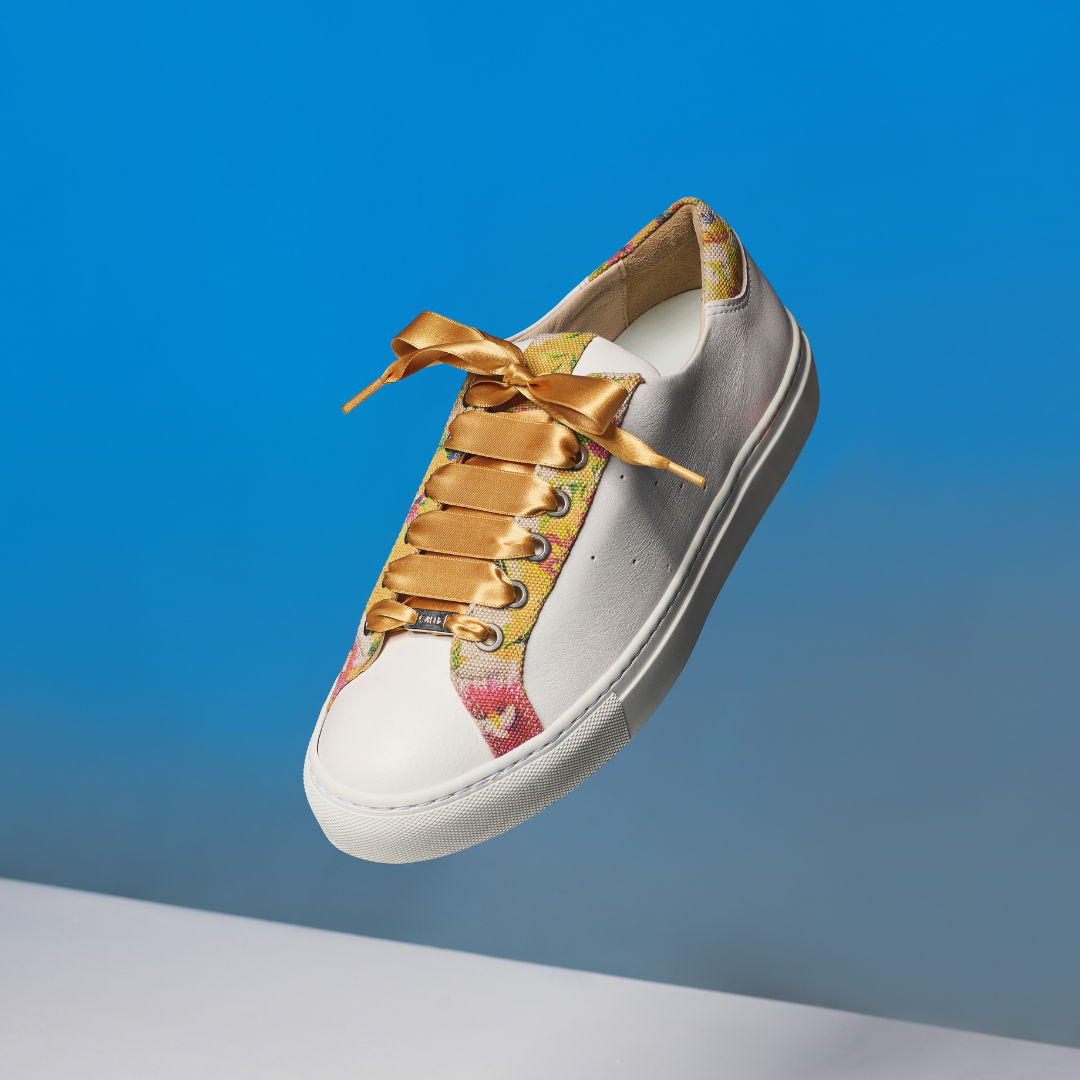 Star - Floral Yellow Wide Fit Trainers