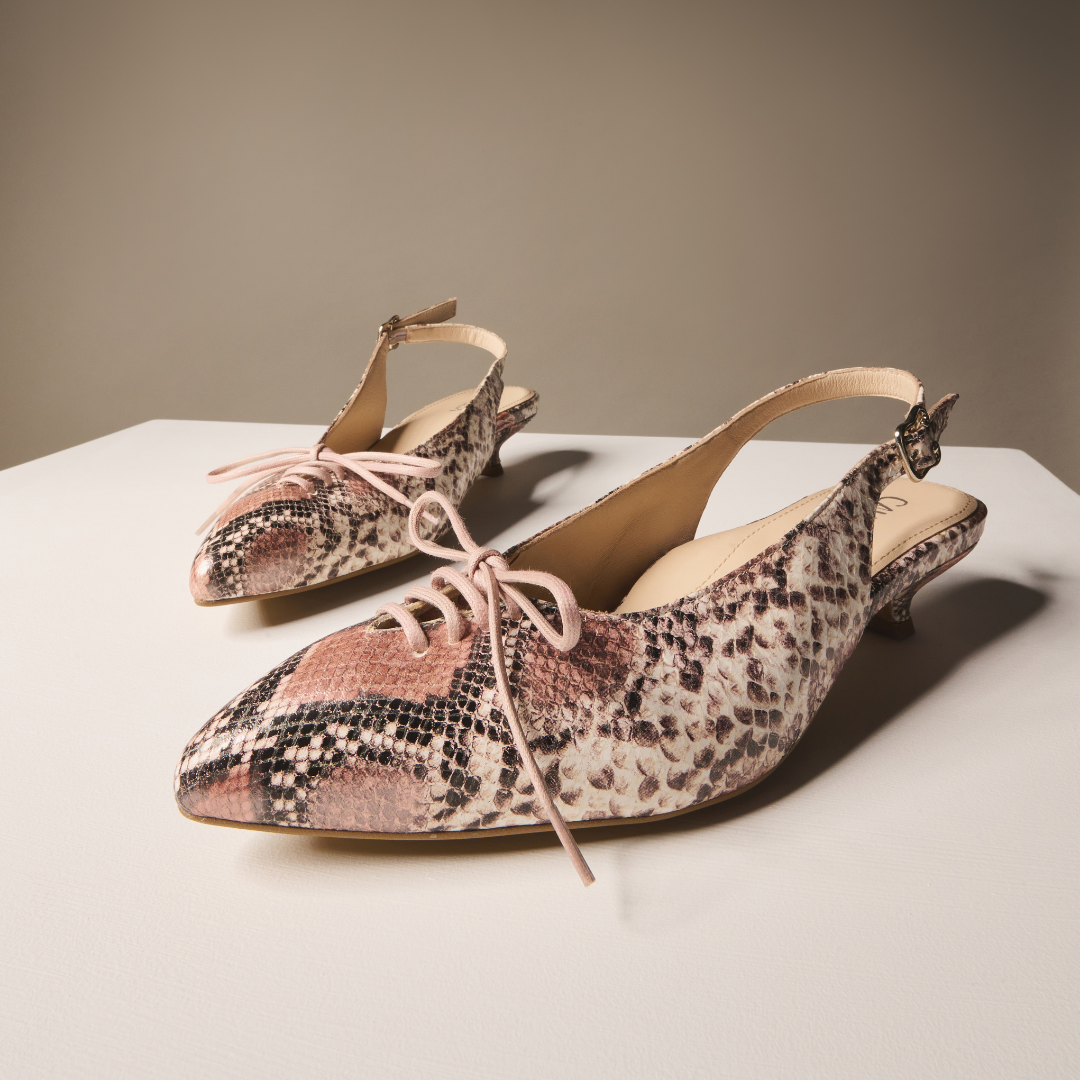 trudie rose snake slingbacks photography