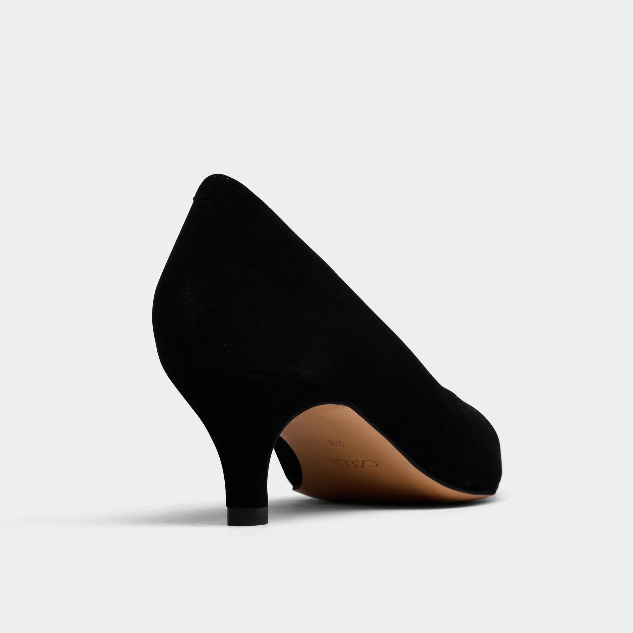 Ava suede heel close up