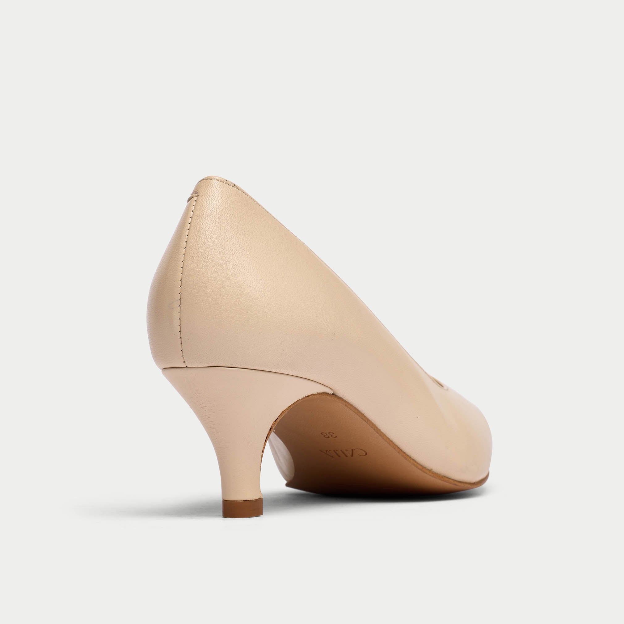 Ava beige heel close up