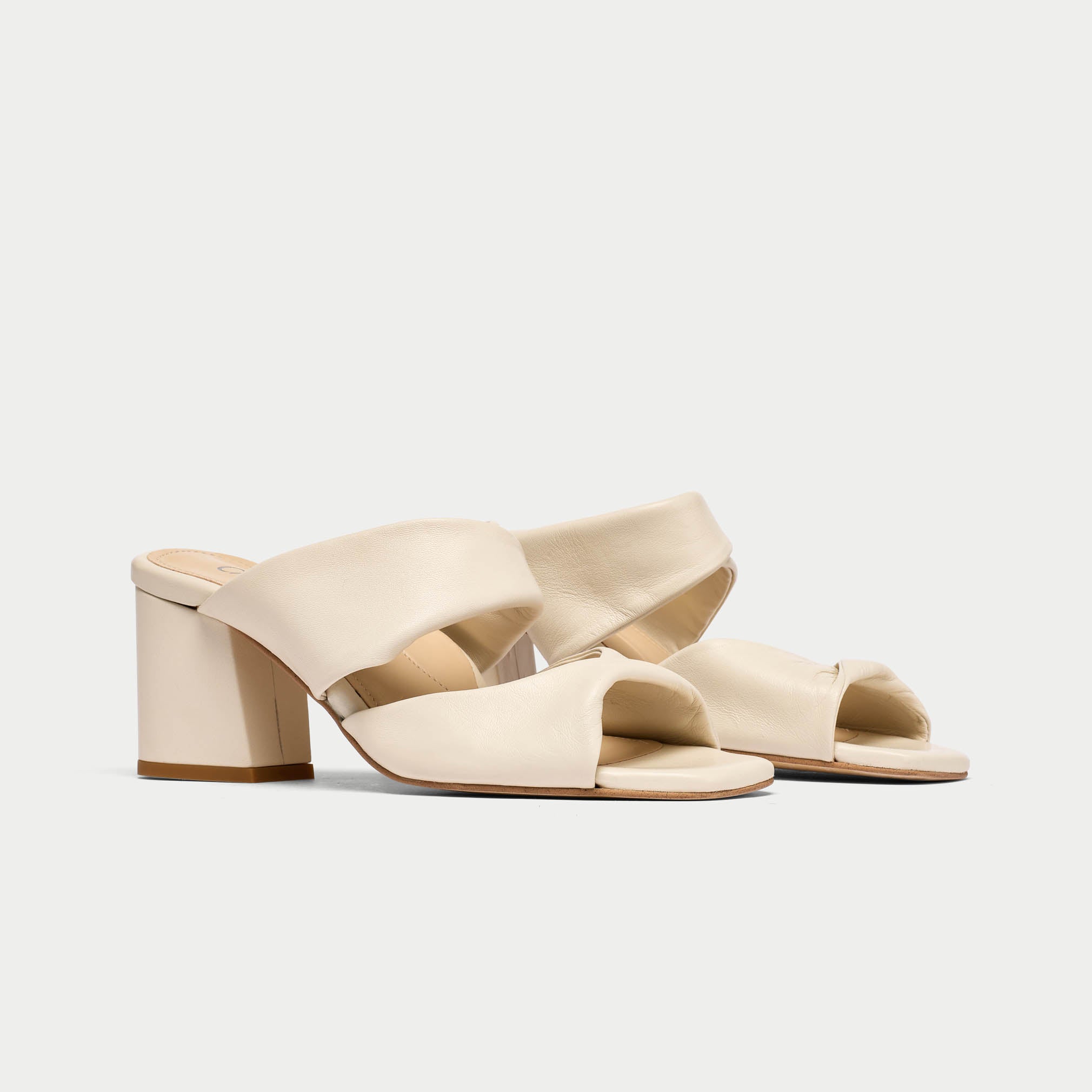 mia off white comfortable heels pair