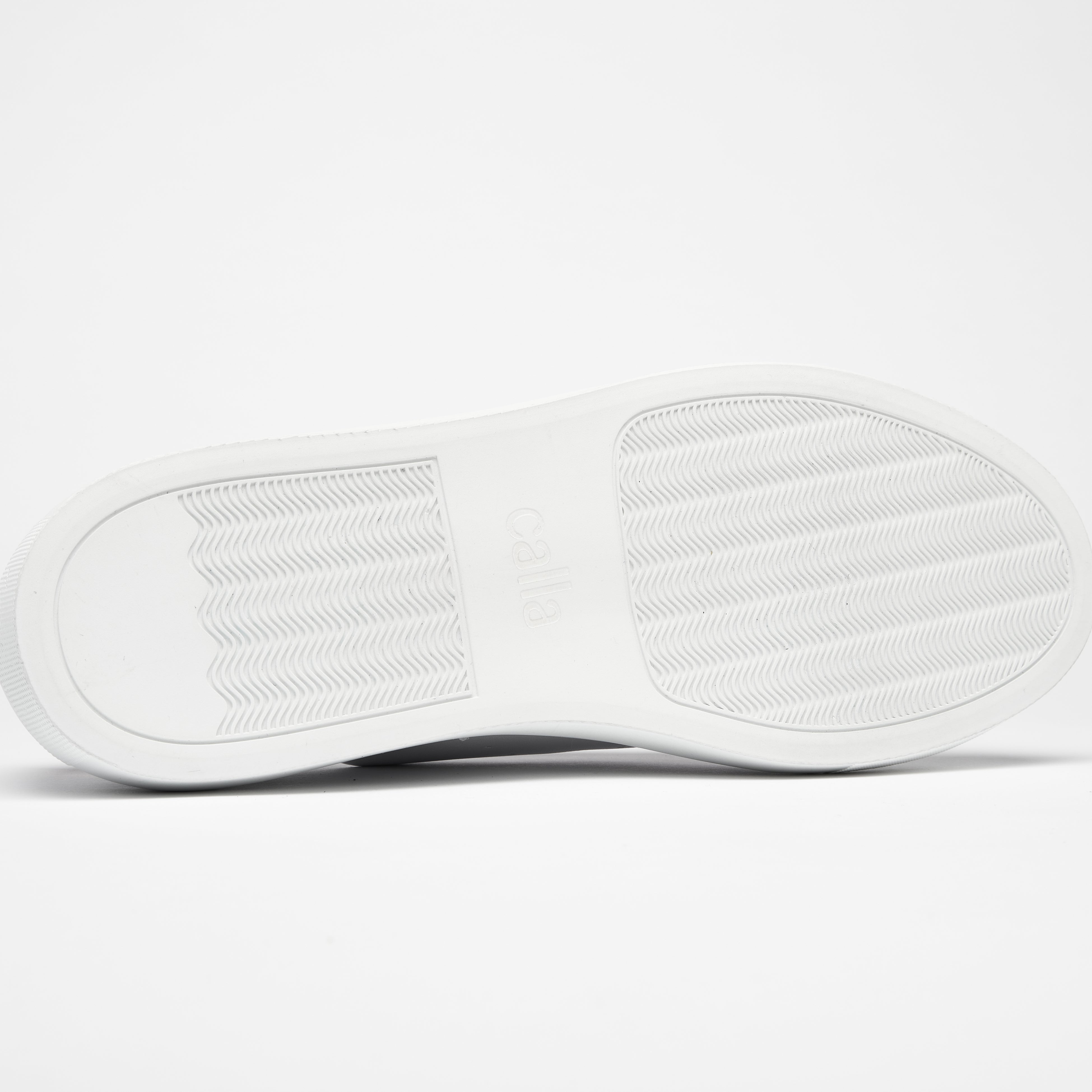 White sneaker sole on a white background