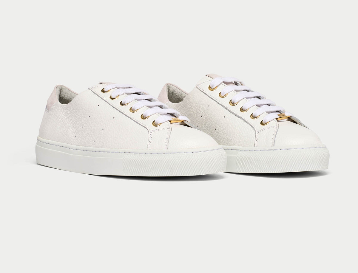 A pair of Calla Star trainers in white grain leather
