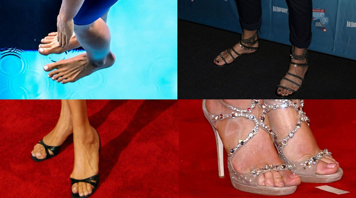 celebrities female sole up  10 Celebrities With Really Big Feet | Calla Shoes