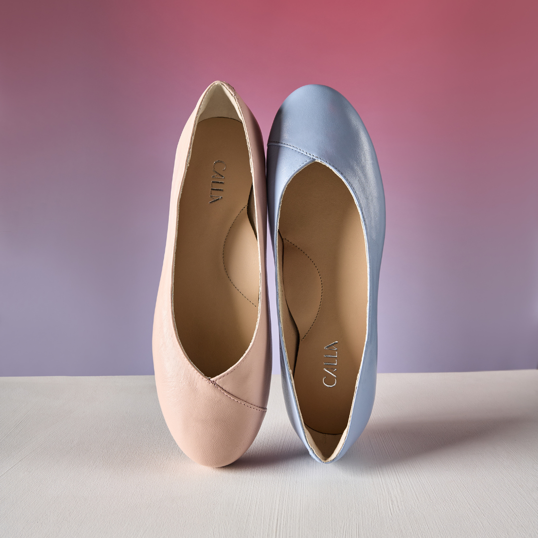 Charlotte - Pale Pink Leather Ballerinas (image 8)