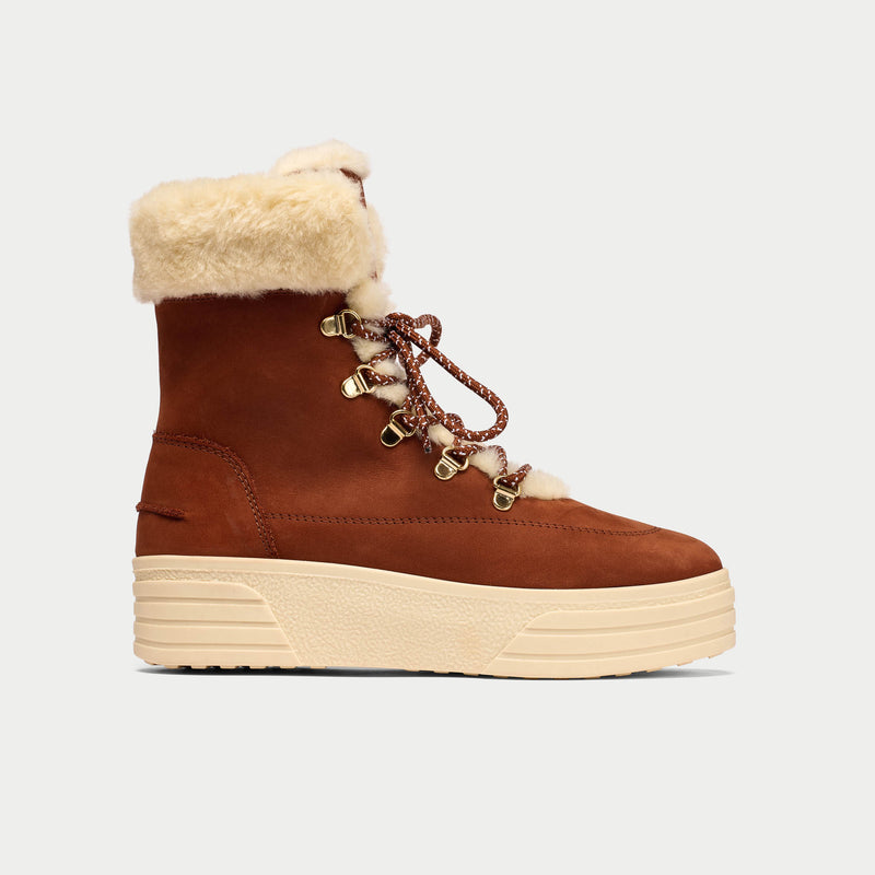 Abbie - Rust Nubuck Leather Boots