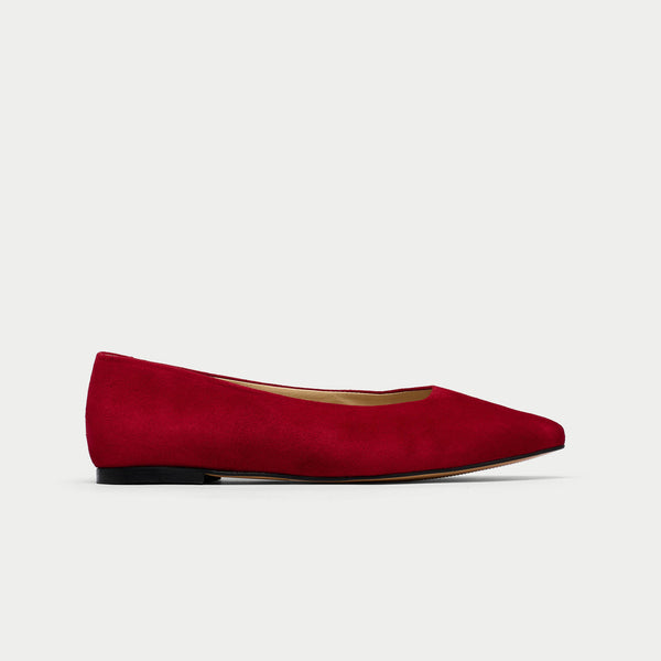 Agata - Deep Red Suede